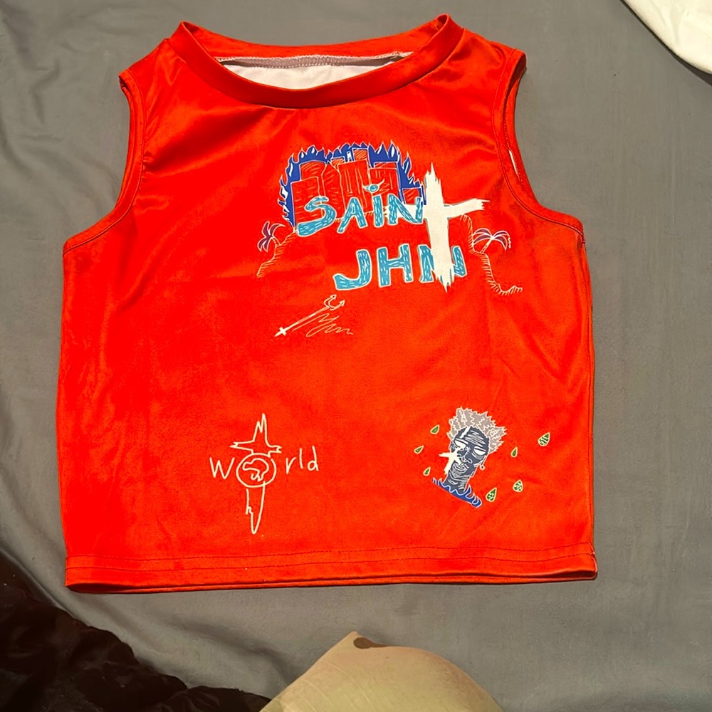 Graphic Tank Crop Top